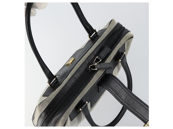 GUCCI Handtasche aus Canvas Grau Gold 001 5155 Auth BA7115 Braun Golden - Ansicht 16