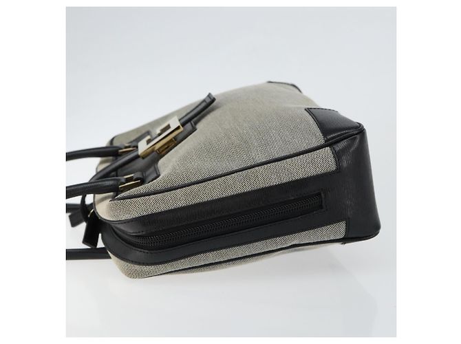 GUCCI Handtasche aus Canvas Grau Gold 001 5155 Auth BA7115 Braun Golden - Ansicht 5