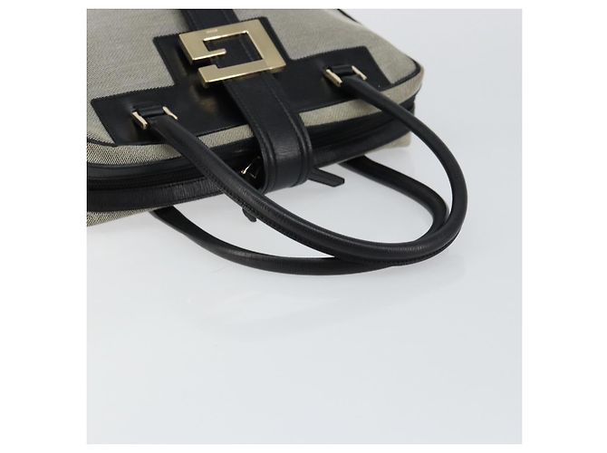 GUCCI Handtasche aus Canvas Grau Gold 001 5155 Auth BA7115 Braun Golden - Ansicht 7