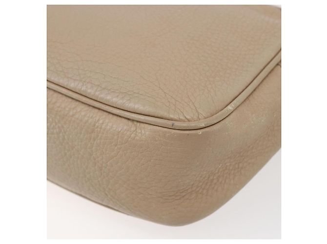 GUCCI Kleine Disco Interlocking Tasche Leder Beige Gold 308364 Auth bs30123 Golden - Ansicht 12