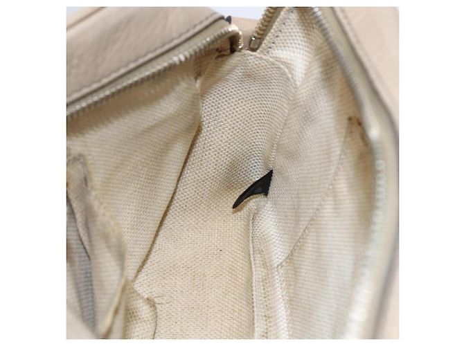 GUCCI Kleine Disco Interlocking Tasche Leder Beige Gold 308364 Auth bs30123 Golden - Ansicht 18