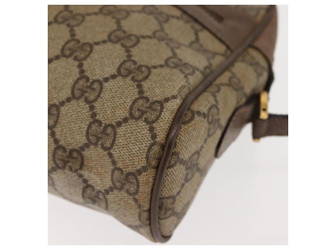 Borsa a Spalla Gucci GG Supreme Web Sherry Line PVC Beige 56 02 005 Auth ep11392 D'oro - vista 11