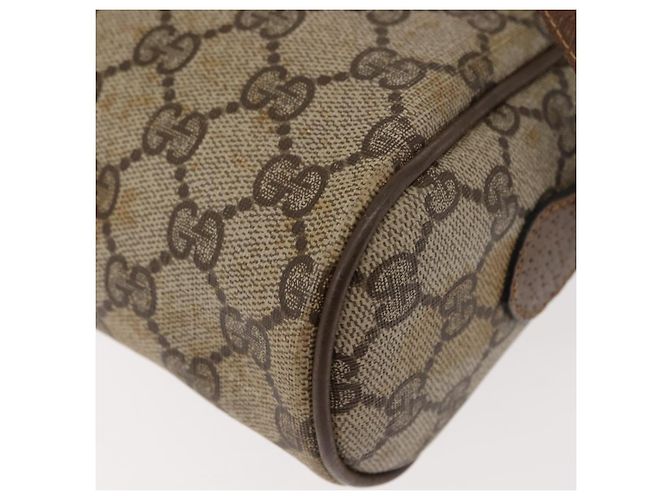 Borsa a Spalla Gucci GG Supreme Web Sherry Line PVC Beige 56 02 005 Auth ep11392 D'oro - vista 13