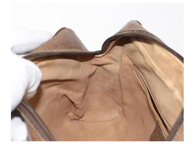 Borsa a Spalla Gucci GG Supreme Web Sherry Line PVC Beige 56 02 005 Auth ep11392 D'oro - vista 19