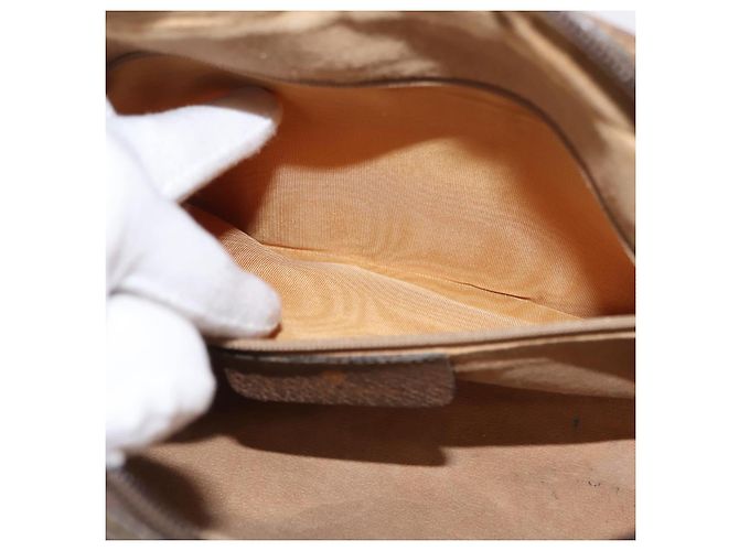 Borsa a Spalla Gucci GG Supreme Web Sherry Line PVC Beige 56 02 005 Auth ep11392 D'oro - vista 20