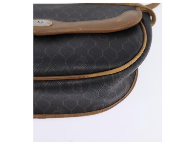 Borsa a spalla in tela a nido d'ape PVC nera Christian Dior Auth 148247 - vista 11