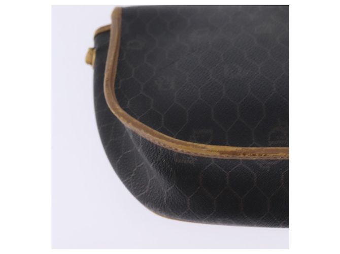 Borsa a spalla in tela a nido d'ape PVC nera Christian Dior Auth 148247 - vista 12