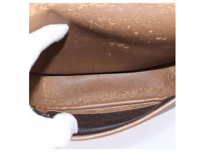 Borsa a spalla in tela a nido d'ape PVC nera Christian Dior Auth 148247 - vista 17