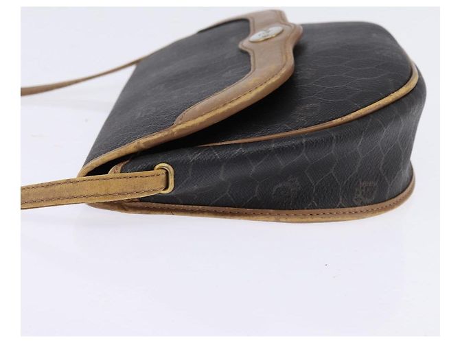 Borsa a spalla in tela a nido d'ape PVC nera Christian Dior Auth 148247 - vista 4