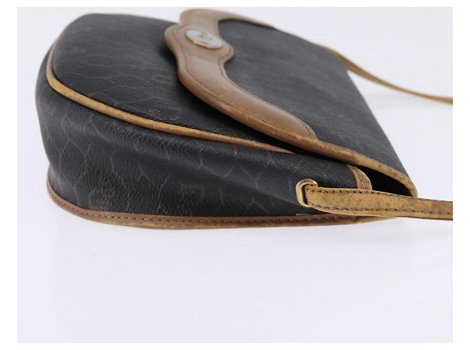 Borsa a spalla in tela a nido d'ape PVC nera Christian Dior Auth 148247 - vista 5