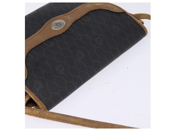 Borsa a spalla in tela a nido d'ape PVC nera Christian Dior Auth 148247 - vista 6