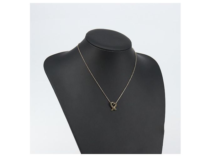 Autre Marque Collier Loving Heart TIFFANY&Co. Argent Ag925 Auth SW1652 Argenté - vue 13