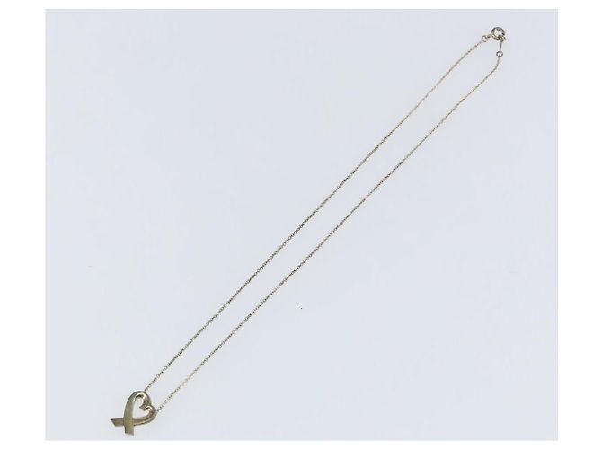 Autre Marque Collier Loving Heart TIFFANY&Co. Argent Ag925 Auth SW1652 Argenté - vue 2