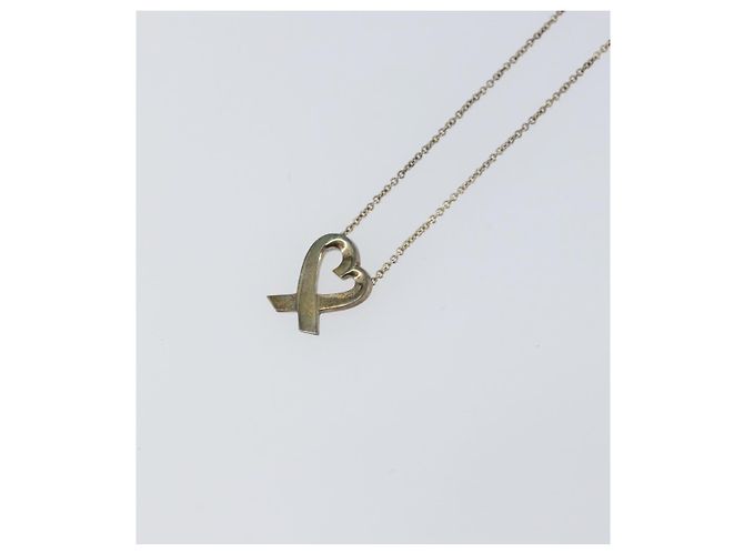 Autre Marque Collier Loving Heart TIFFANY&Co. Argent Ag925 Auth SW1652 Argenté - vue 3