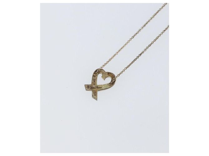 Autre Marque Collier Loving Heart TIFFANY&Co. Argent Ag925 Auth SW1652 Argenté - vue 9