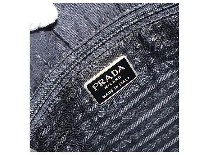 Borsa a Spalla PRADA Nylon Nero Argento Autentica 146770 - vista 14