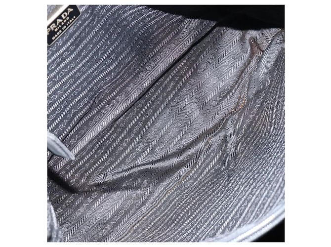 Borsa a Spalla PRADA Nylon Nero Argento Autentica 146770 - vista 15
