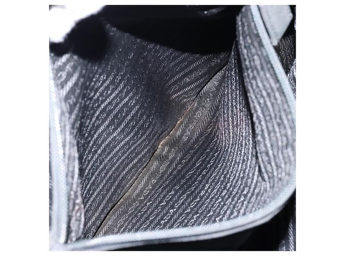 Borsa a Spalla PRADA Nylon Nero Argento Autentica 146770 - vista 20