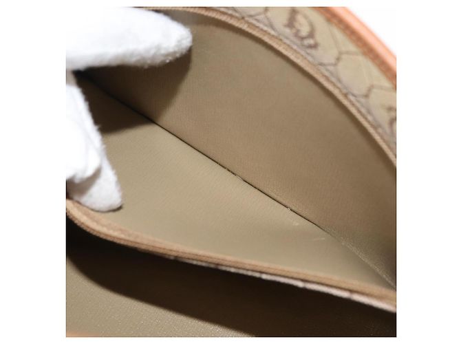Borsa a Spalla in Tela Honeycomb Christian Dior Beige Oro Auth 147390 - vista 20