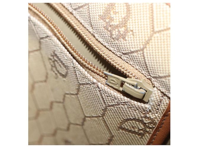 Borsa a Spalla in Tela Honeycomb Christian Dior Beige Oro Auth 147390 - vista 21