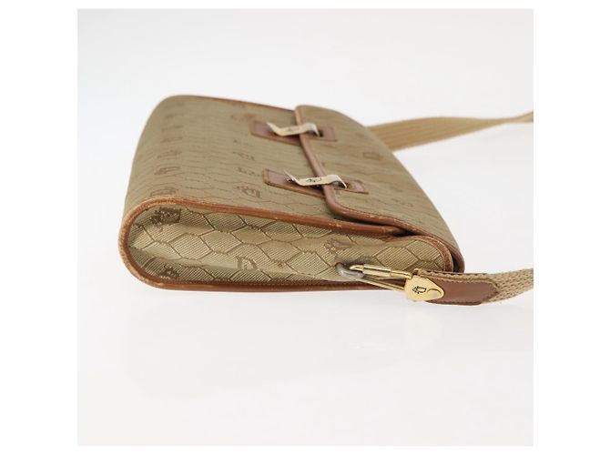 Borsa a Spalla in Tela Honeycomb Christian Dior Beige Oro Auth 147390 - vista 4