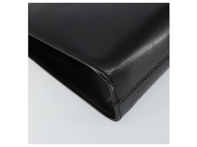 Borsa a spalla Gancini in pelle nera e oro Auth BA7058 di Salvatore Ferragamo Nero D'oro - vista 14