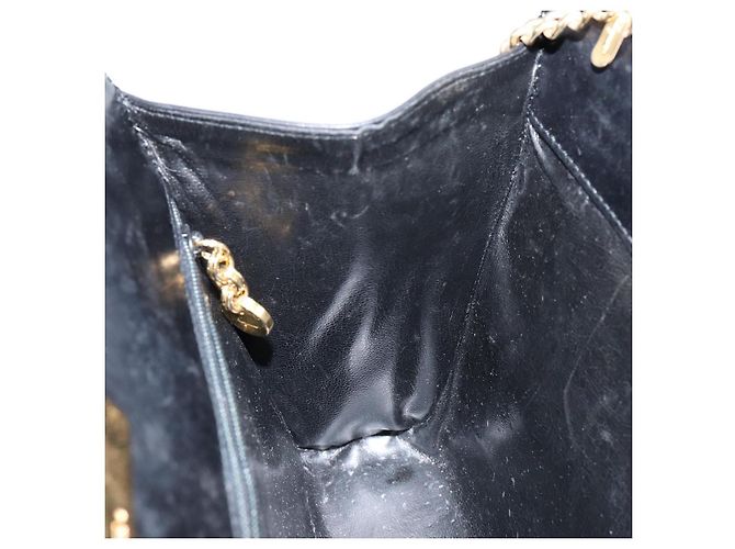 Borsa a spalla Gancini in pelle nera e oro Auth BA7058 di Salvatore Ferragamo Nero D'oro - vista 19