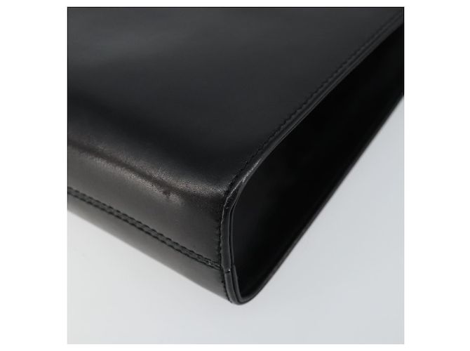 Borsa a spalla Gancini in pelle nera e oro Auth BA7058 di Salvatore Ferragamo Nero D'oro - vista 9