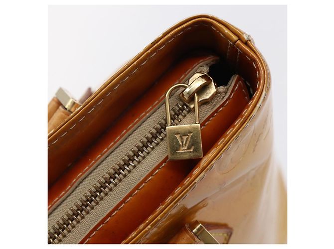 LOUIS VUITTON Borsa a Mano Houston Monogram Vernis Beige M91004 LV Auth 147674 - vista 18