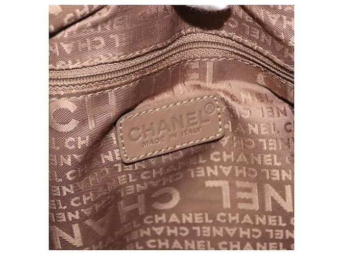 CHANEL Borsa a Mano Choco Bar in Pelle di Agnello Marrone con CC Argento Auth 149307 - vista 19
