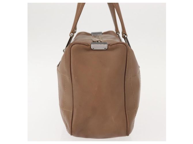 CHANEL Borsa a Mano Choco Bar in Pelle di Agnello Marrone con CC Argento Auth 149307 - vista 6