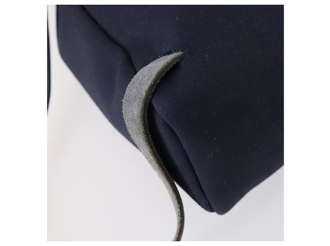 Hermès HERMES Zaino Herbag Canvas 2in1 Blu Navy Auth ep11406 - vista 15
