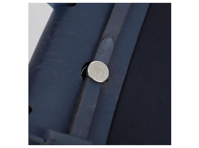 Hermès HERMES Zaino Herbag Canvas 2in1 Blu Navy Auth ep11406 - vista 18