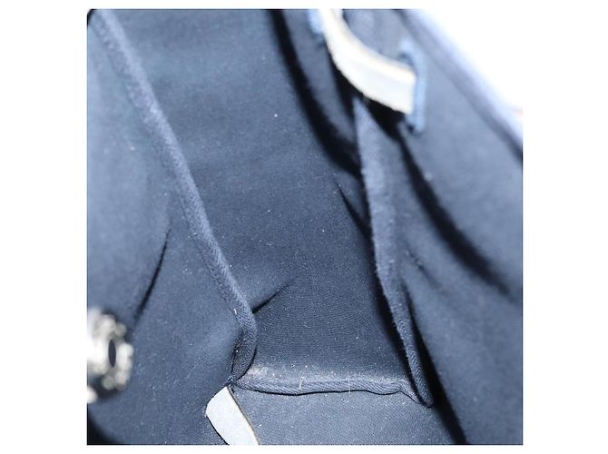 Hermès HERMES Zaino Herbag Canvas 2in1 Blu Navy Auth ep11406 - vista 21