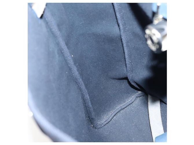Hermès HERMES Zaino Herbag Canvas 2in1 Blu Navy Auth ep11406 - vista 22
