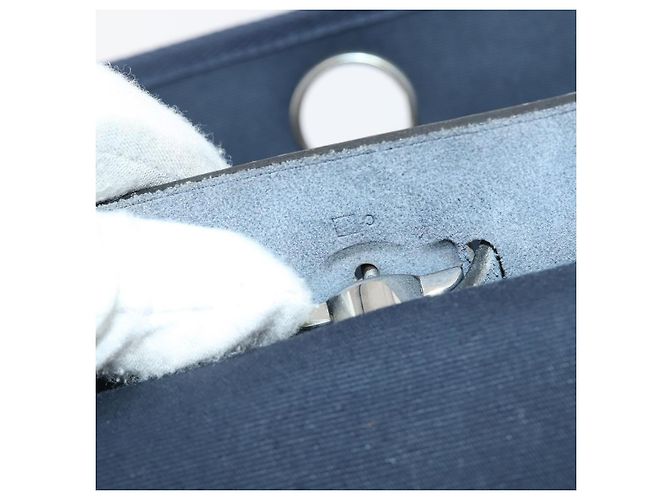 Hermès HERMES Zaino Herbag Canvas 2in1 Blu Navy Auth ep11406 - vista 23
