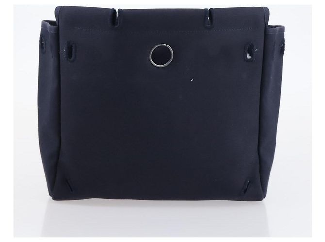 Hermès HERMES Zaino Herbag Canvas 2in1 Blu Navy Auth ep11406 - vista 25