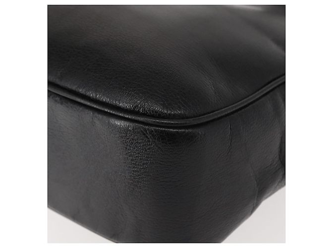 Borsa Tote Gancini in pelle nera e oro Salvatore Ferragamo Auth BA7327 Nero D'oro - vista 13