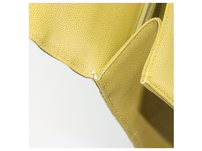 Borsa a Spalla Twist CHANEL in Pelle Caviar Verde Oro CC Auth gh1064 D'oro - vista 16
