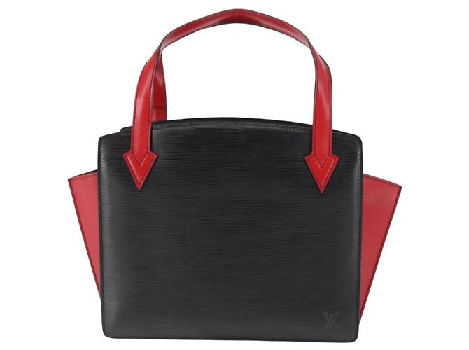 LOUIS VUITTON Borsa a Mano Varenne Bicolore Epi Nero Rosso M52387 LV Auth bs29941 - vista 13