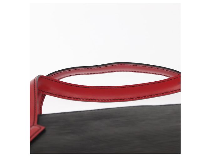 LOUIS VUITTON Borsa a Mano Varenne Bicolore Epi Nero Rosso M52387 LV Auth bs29941 - vista 8