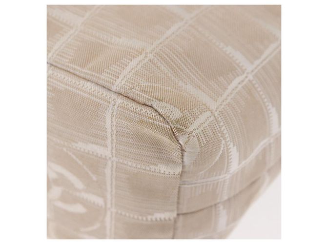 Pochette da Viaggio CHANEL Nuova Linea Nylon Beige CC Auth bs29909 - vista 16