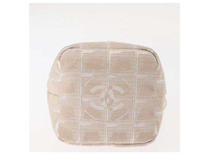 Pochette da Viaggio CHANEL Nuova Linea Nylon Beige CC Auth bs29909 - vista 5
