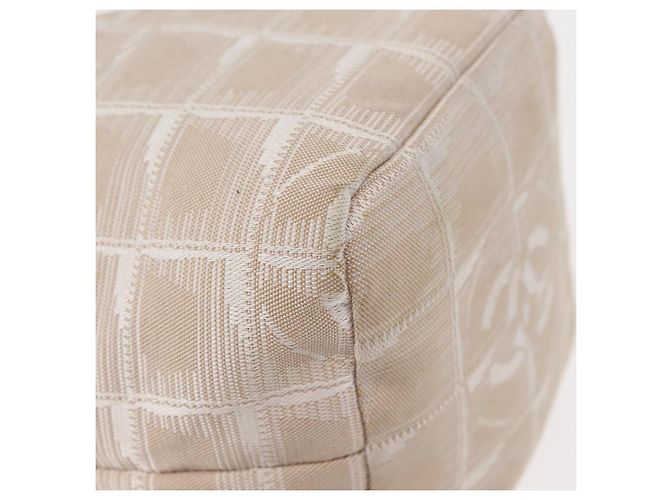 Pochette da Viaggio CHANEL Nuova Linea Nylon Beige CC Auth bs29909 - vista 9