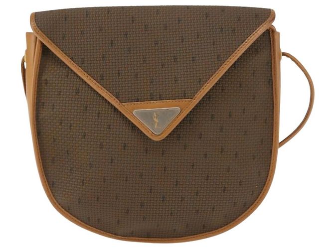 Saint Laurent Borsa a Spalla in Pelle PVC Beige Auth BA6893 - vista 13