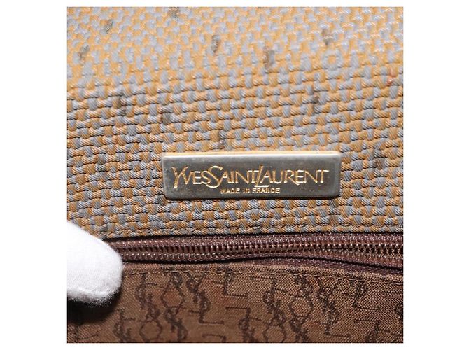 Saint Laurent Borsa a Spalla in Pelle PVC Beige Auth BA6893 - vista 17