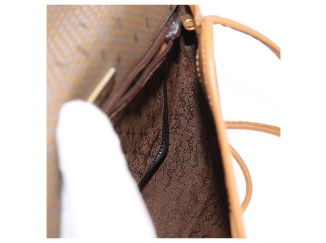 Saint Laurent Borsa a Spalla in Pelle PVC Beige Auth BA6893 - vista 18