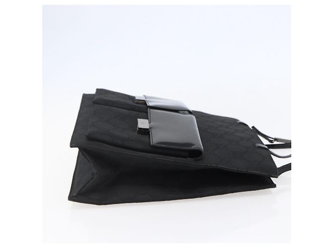 GUCCI GG Canvas Tote Bag Nylon Schwarz Auth ep11191 - Ansicht 4