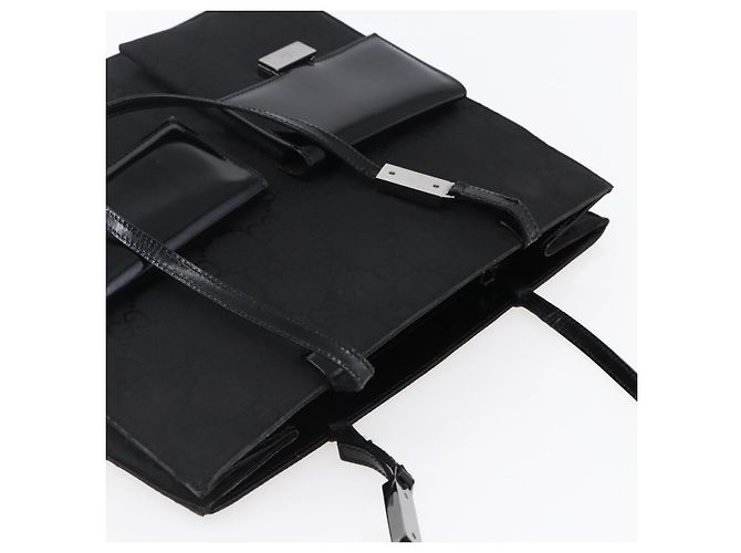GUCCI GG Canvas Tote Bag Nylon Schwarz Auth ep11191 - Ansicht 6