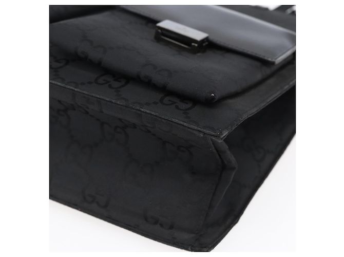 GUCCI GG Canvas Tote Bag Nylon Schwarz Auth ep11191 - Ansicht 9